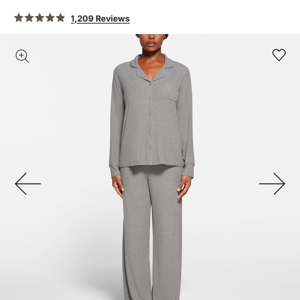 SKIMS Charcoal Pajama Set